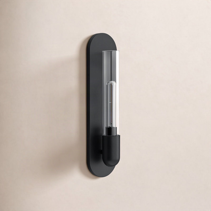 Scout Steel Flush Mounted Sconce, Black