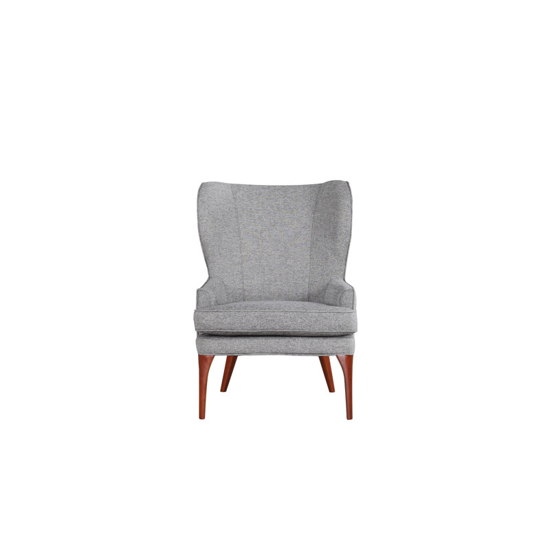 Bolin Upholstered Wingback Chair, Gray