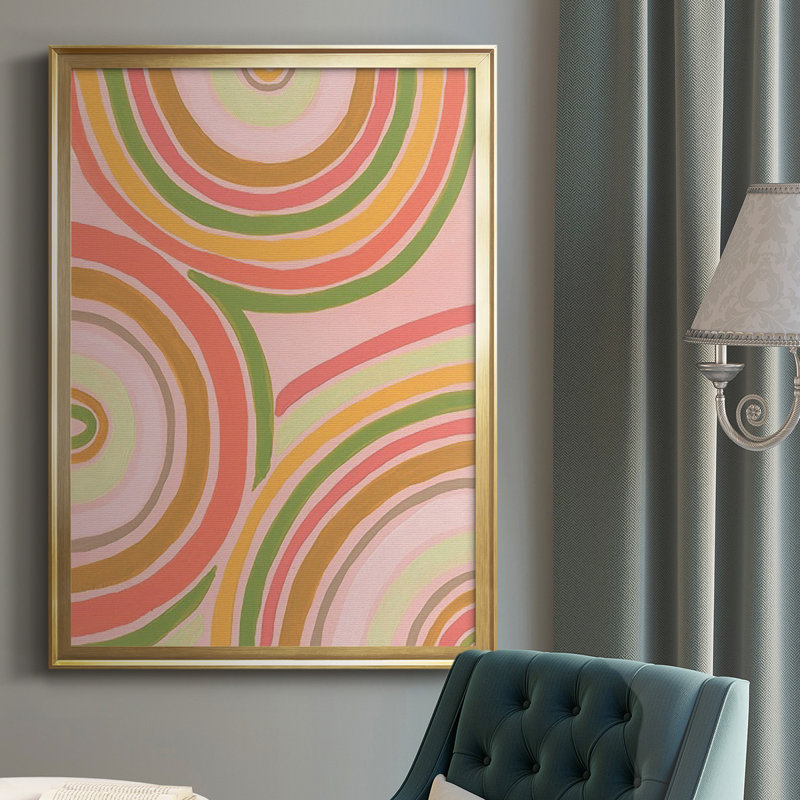 «Abstract Rainbow II», reproduction encadrée de qualité supérieure - prête à être accrochée, H 36,5 po x l 26,5 po