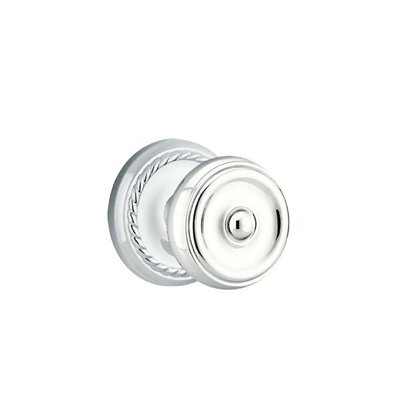 Ensemble de boutons-poussoirs à cylindre simple Emtek avec rosette en corde et bouton Waverly