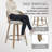 Curved Upholstered Swivel Counter Stools — Mid-Century Modern Design-750219750