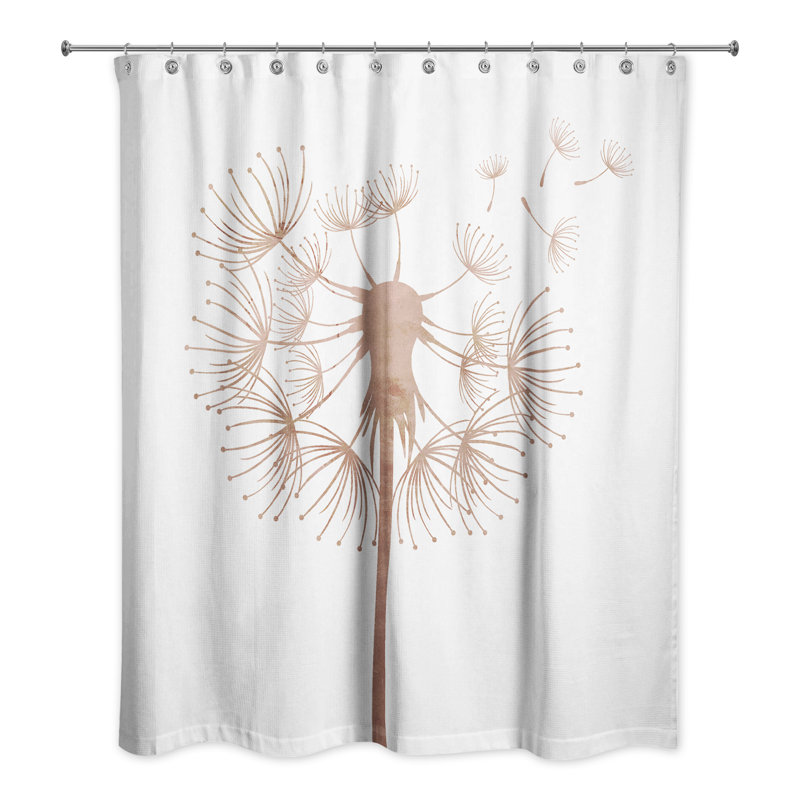 Rideau de douche simple , Brun