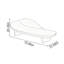 Chaise longue simple incurvée de style américain