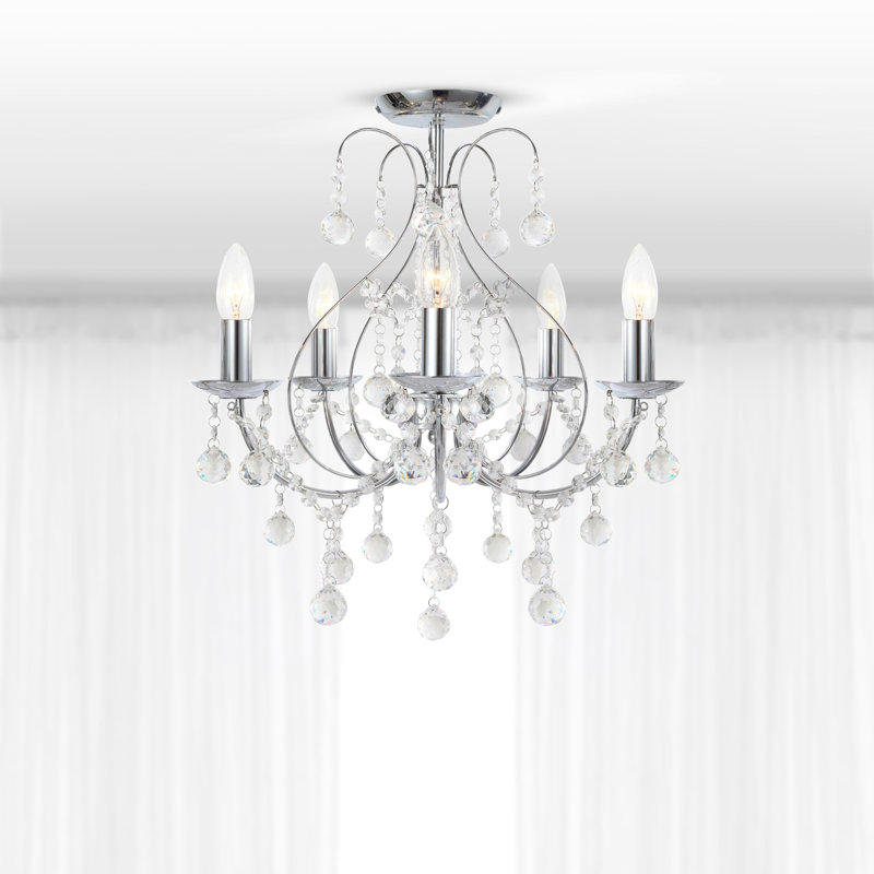 Champ Semi Flush Mount, Chrome