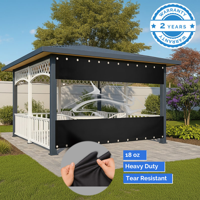 Covers & All Black Vinyl Side Wall, H 120 po x l 84 po