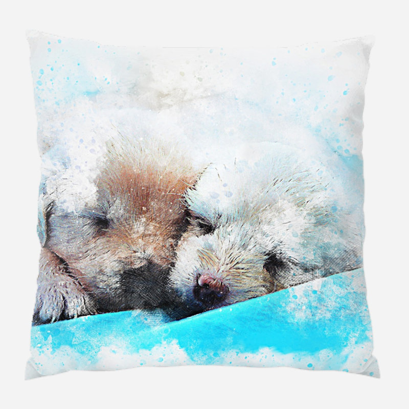 Housse et insert de coussin carré Cullens, Microsuède, Intérieur