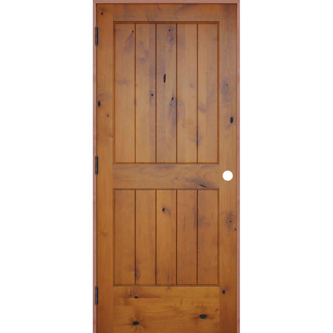 80'' Solid Wood Paneled Prehung Door Creative Entryways 
