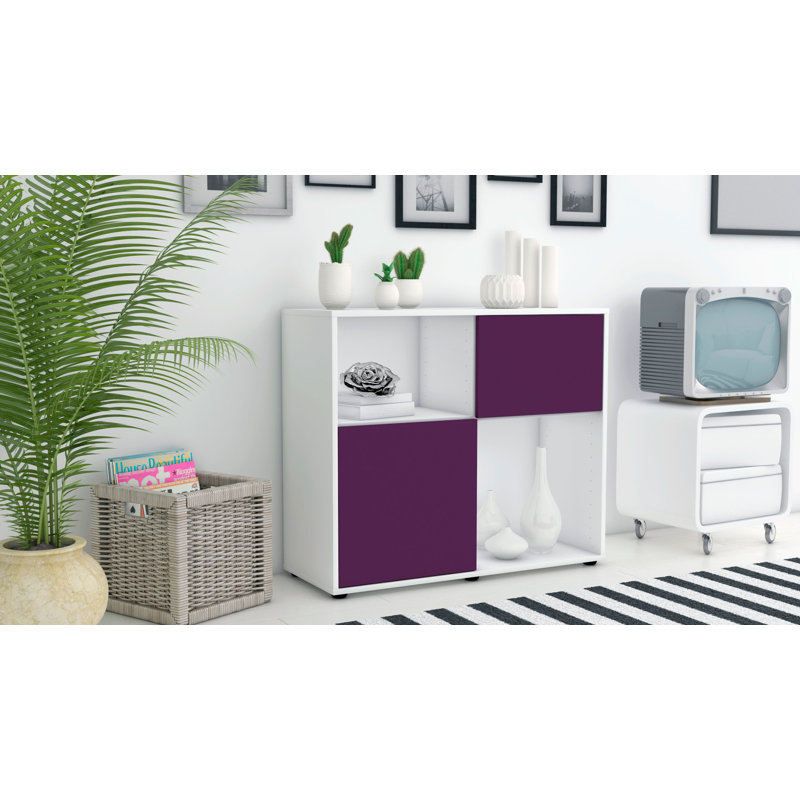 Ramsell 92cm Sideboard, White/Purple