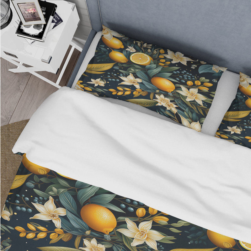 Ensemble de housse de couette à motif tropical Ocean Odyssey, Housse de couette pour grand lit et 2 taies décor