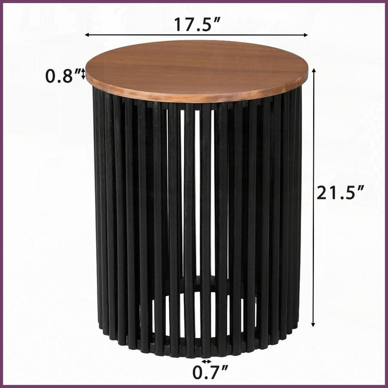 Ensemble de tables basses en bois d'acacia avec table d'appoint - salon moderne essentiel, assemblage facile et amp; Peu encombrant