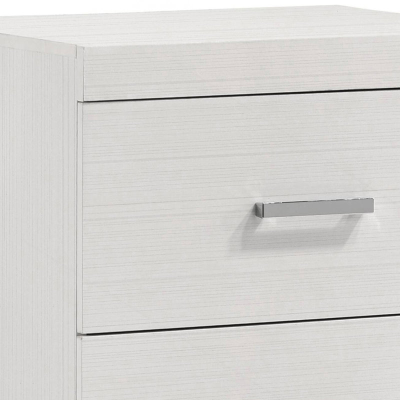 White 2-Drawer Nightstand