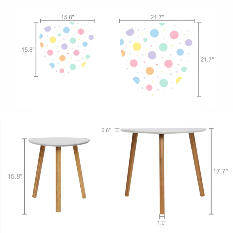 Ensemble de 2 tables basses gigognes Triangle