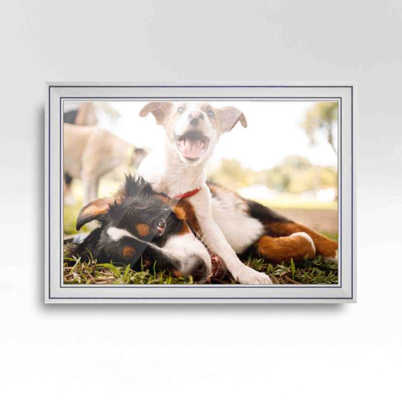 Solid Wood Picture Frame, 14" W x 19" H, Silver