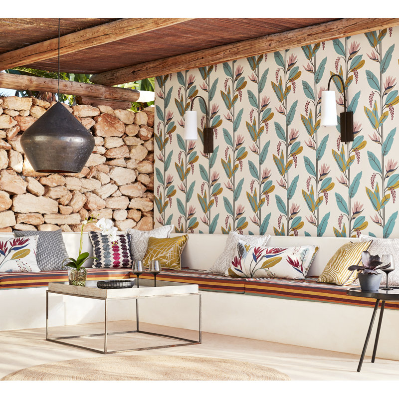 Llenya Wallpaper, Honey/Jet/Jute