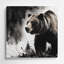 Faune, grizzly noir, art mural en métal-62532483