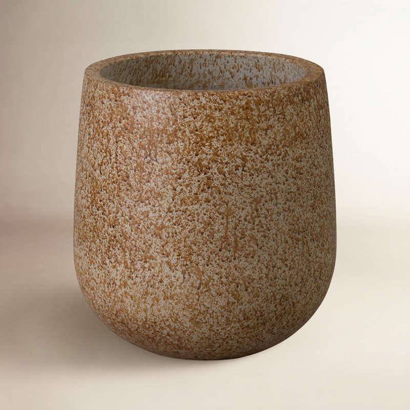Opus Terrazzo Moss Terrazzo Round Planter, 17" H x 15" W x 15" D