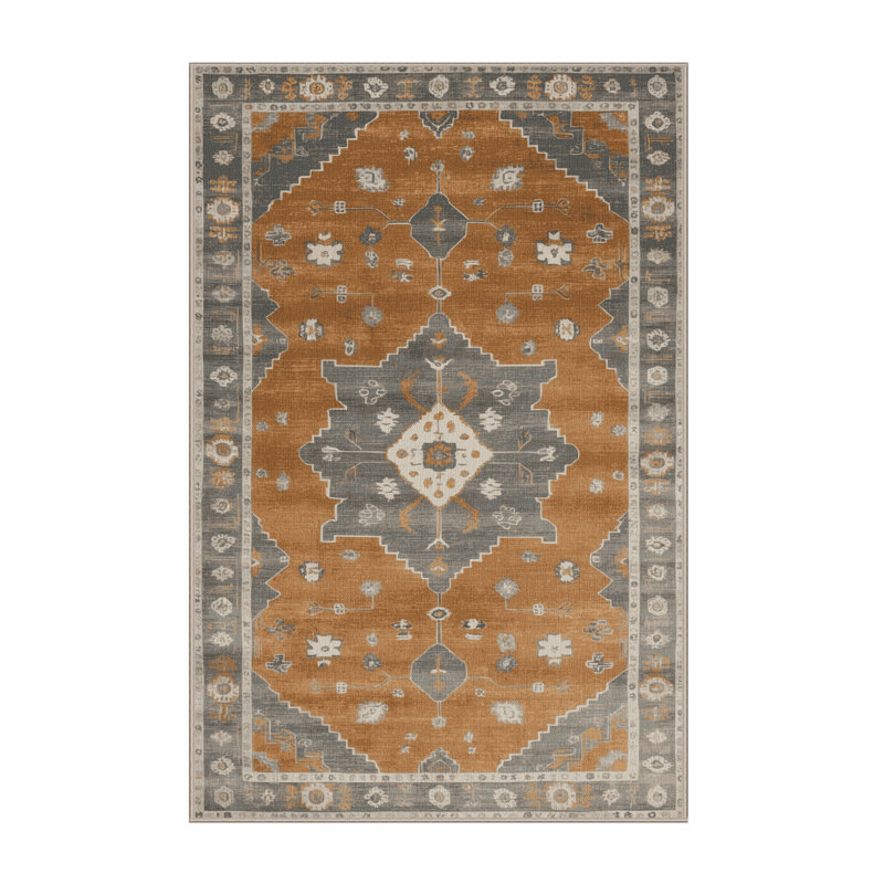 Machine Washable Overdyed Brown Area Rug, Rectangle 2' x 3'