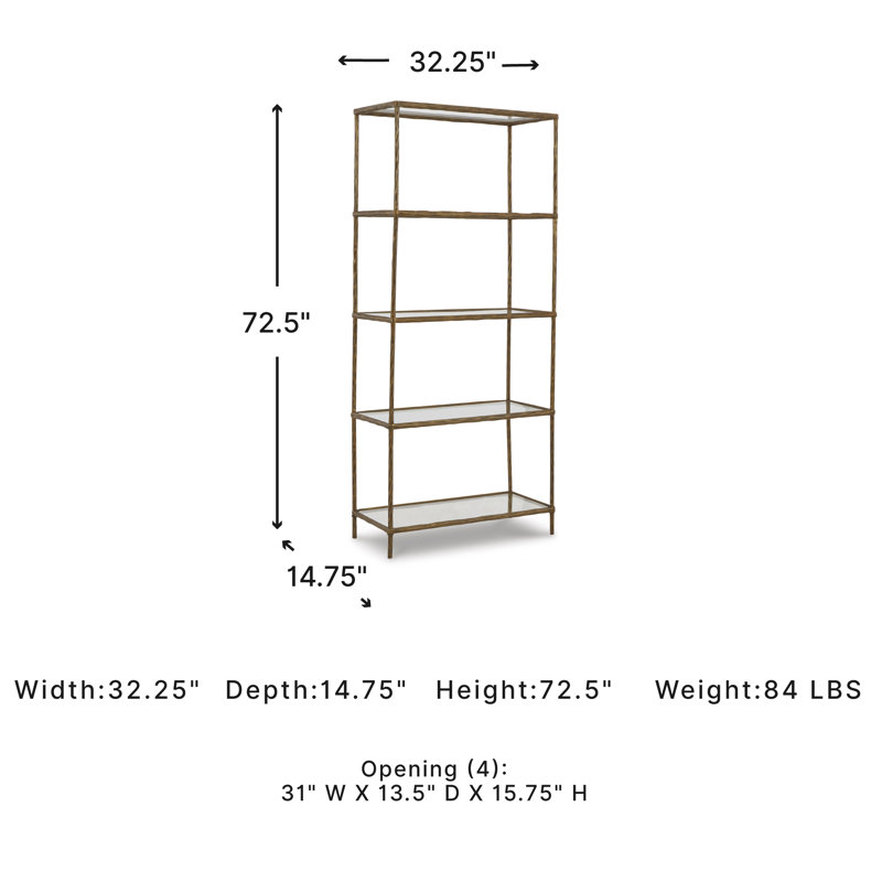 Etagere Bookcase, Gold