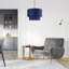 Modern Cotton Fabric Double Tier Ceiling Shade with Shiny Inner-73565374-98656002