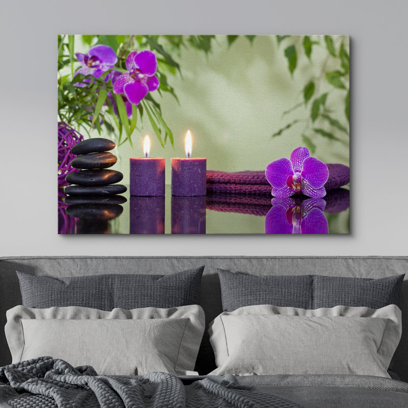 Christmas Candles For Celebration X11 - Photographie sur toile tendue, H 32 po x l 48 po