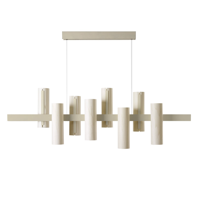 Black Note 8 - Light LED Pendant, Ivory White, Gold, 2700K Bulb Temperature