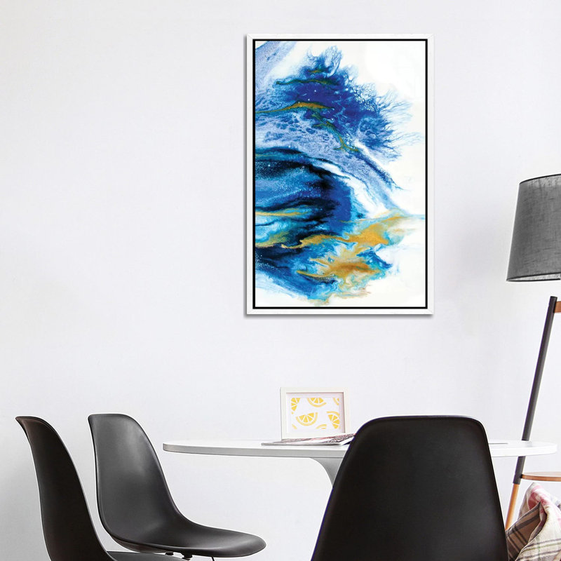 Lapis 1 Piece Wall Art on Canvas, 101.6 cm H x 66.04 cm W, White Framed