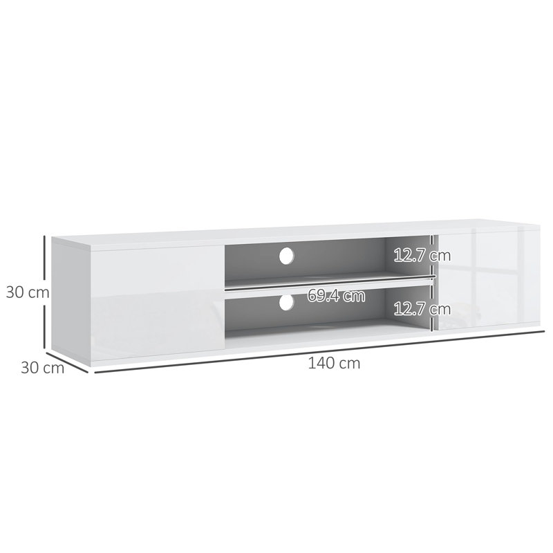Unfinished TV Stand for TVs up to 60", White Wood