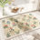 Bathroom Rug - Yellow, Wild Flowers, Boho Floral, Rectangular Bath Mat