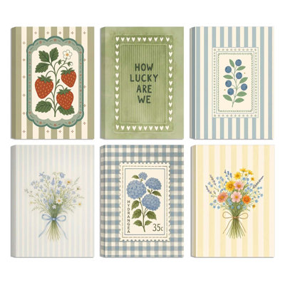 6 Piece Wrapped Canvas Wall Art
