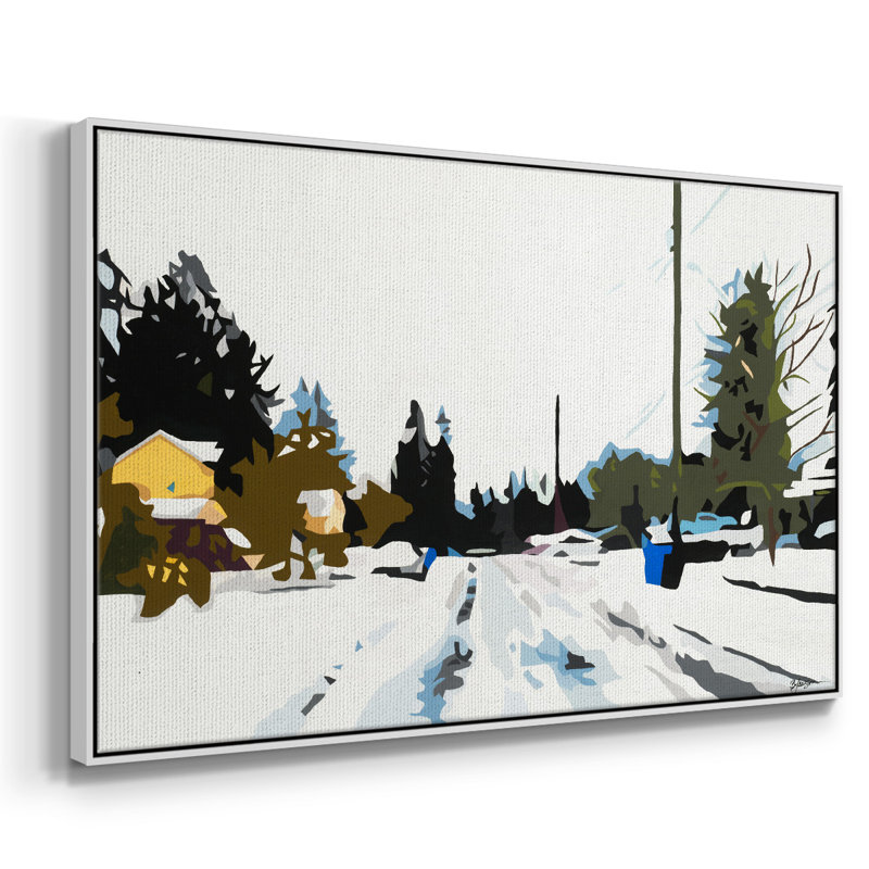 Hiver, reproduction sur toile encadrée, H 25 po x l 17 po x P 2 po, Blanc