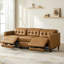 Gurdarshan Leather Dual-Motor Power Reclining Sofa-2035900875