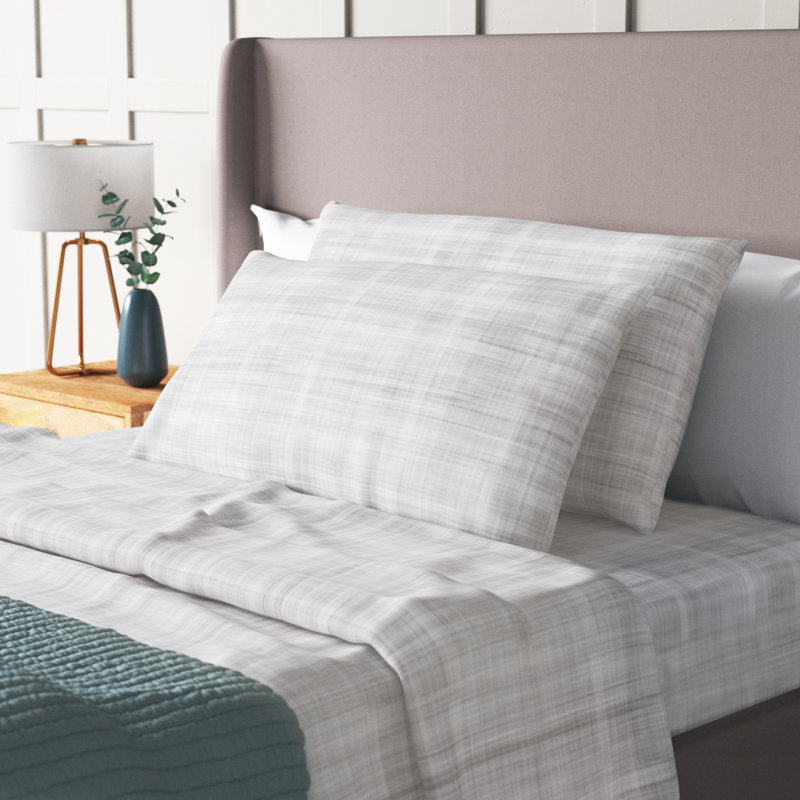 Becky Cameron™ Thatch Pattern Bed Sheet Set, Gray, King