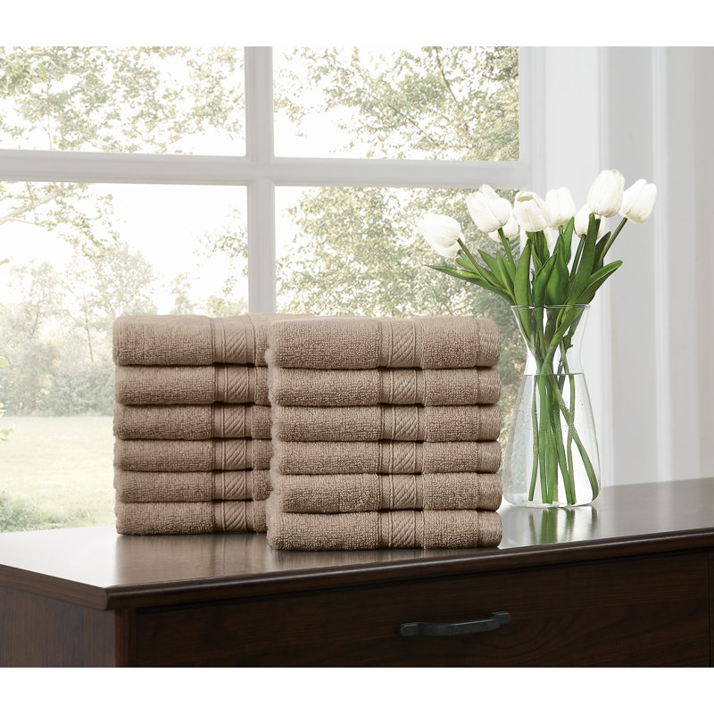  Regal Plush Towel Set of 12, Beige