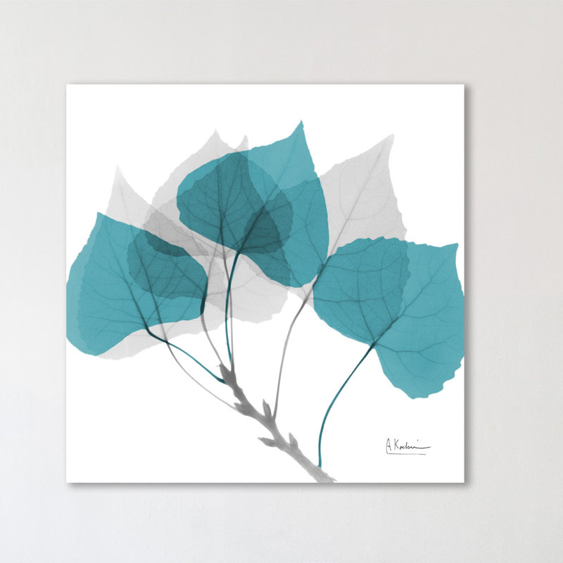 AspenE143 Teal - Wrapped Canvas Print, 122cm H x 122cm W