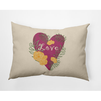Coussin décoratif en polyester floral