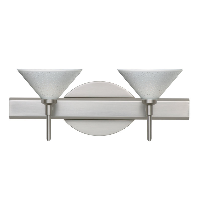 Éclairage pour meuble-lavabo 2 lumières Rodrigues, Nickel satiné
