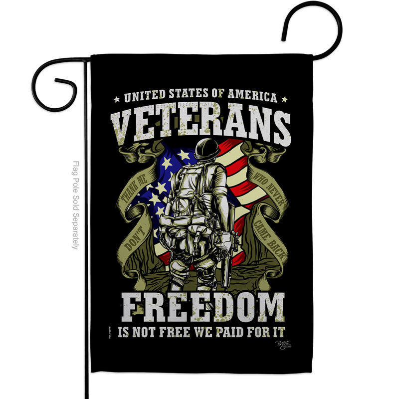 Drapeau de jardin en polyester à 2 faces, H 18,5 po x l 13 po