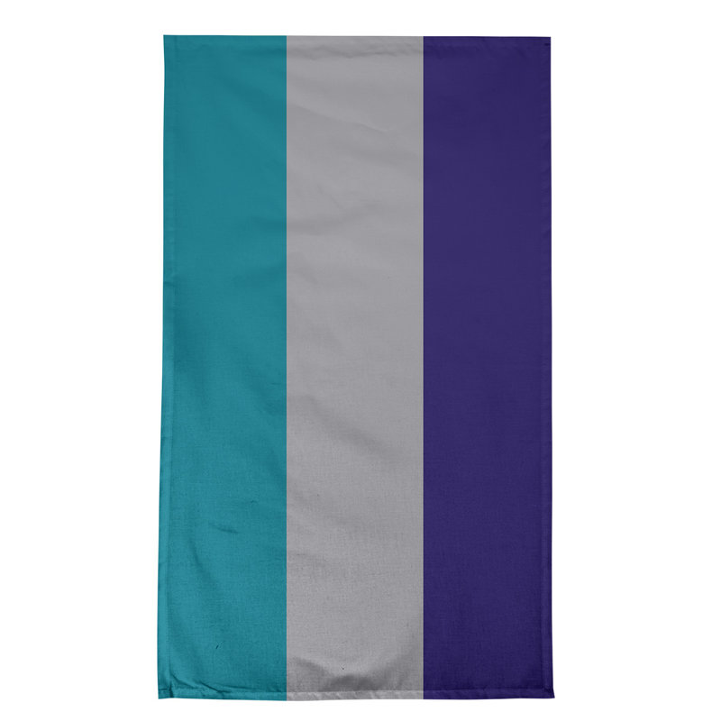 Torchon Football, Cotton Blend, Teal/Gray/Dark Purple Basketball