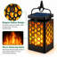 Lanternes solaires à flamme solaire, lumières DEL vacillantes, décoration de jardin extérieur imperméable