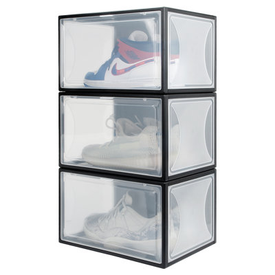 Avalee 3 Pair Stackable Shoe Storage Box