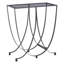 Cockrell Glass Top Cross Legs End Table