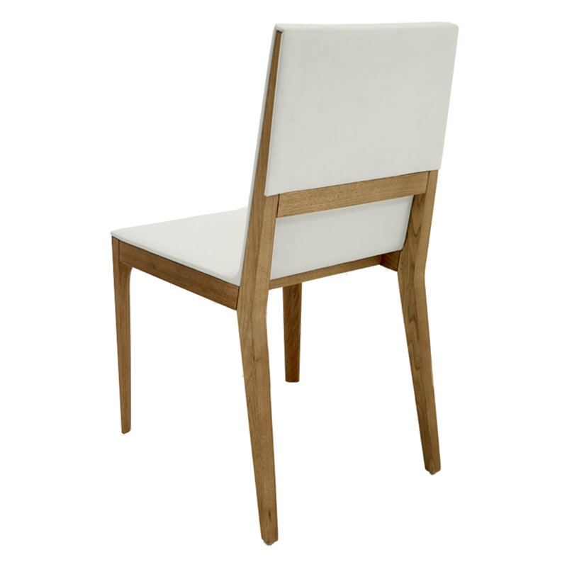 Chaise rembourrée en bois massif Aito, Noir