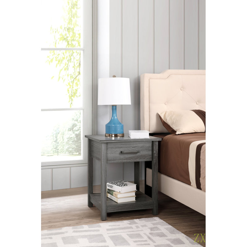 Table de chevet chic et contemporaine, Gris