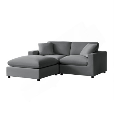 Caylie Modular 3-Piece Chofa - Charcoal