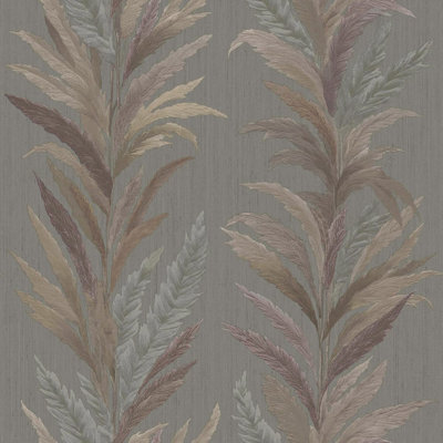 Ornamenta Collection Leaf Flourish Shimmer Finish Wallpaper Roll