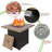 50000 BTU Outdoor Propane Gas Fire Pits Table,Square Texture Outdside Patio Firepits Fireplace Dinning Coffee Tables with Lid & Lava Rock,ETL-Certified,Fit for Courtyard, Patio,Balcony-161809176
