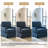 Upholstered Navy Skirted Swivel Accent Arm Chair with Nailhead Trim (Set of 2)-735102244-735102297-735102301