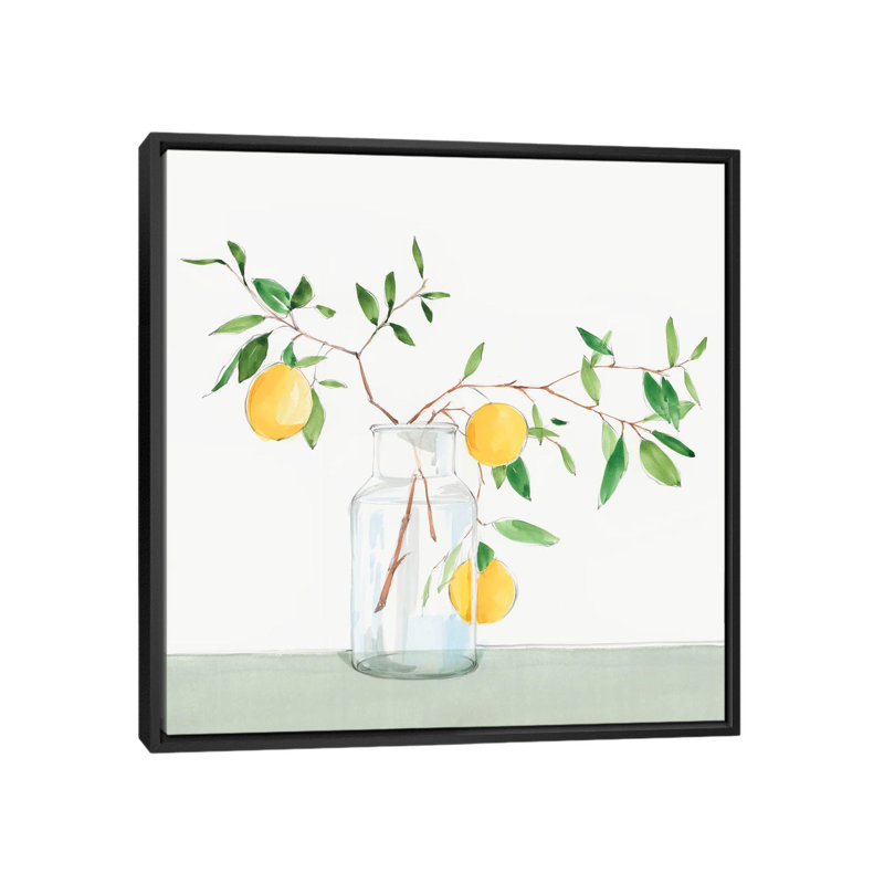 Douce limonade - reproduction d'art murale - toile encadrée, Noir, Toile à cadre flottant sans passe-partout