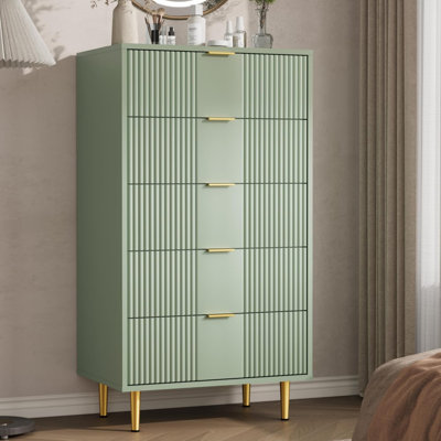 Commode cannelée pour chambre à coucher, rangement en bois pour garde-robe de salon, couloir