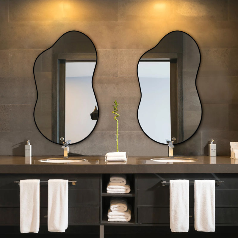 Miroir mural Banwell, 20 po x 36 po, Noir